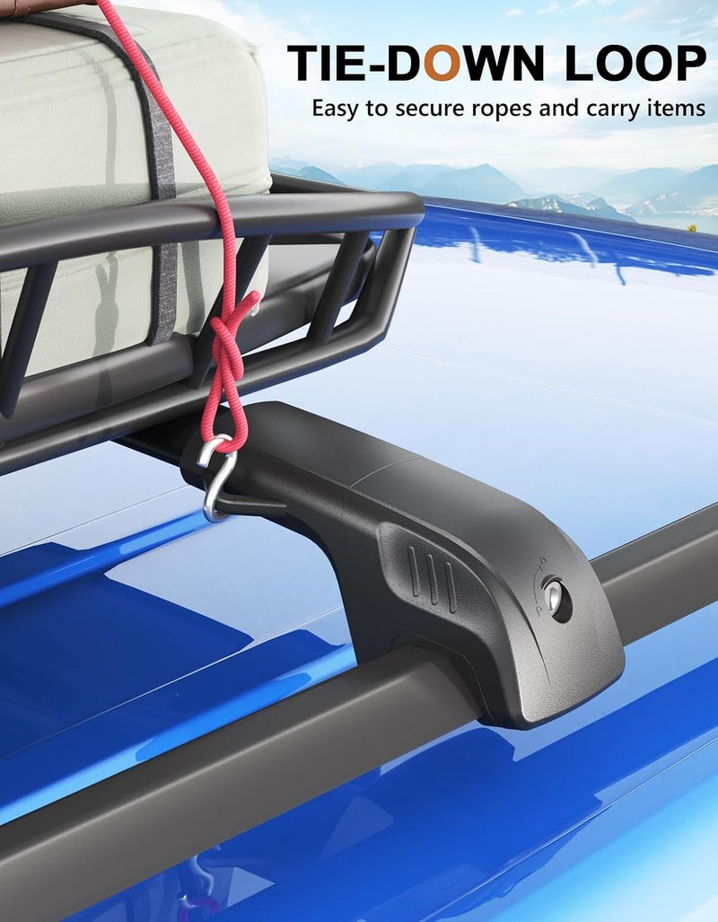 wonderdriver 300lbs Lockable Roof Rack Cross Bars Compatible with 2024 2025 2026 Hyundai Santa Fe & Santa Fe Hybrid with Raised Side Rails (Not for SE), Heavy Duty Aluminum Roof Rails Crossbars Canoe - Image 5